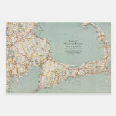 kaart van Kaap en massachusetts Inpakpapier Vel (Voorkant 3)