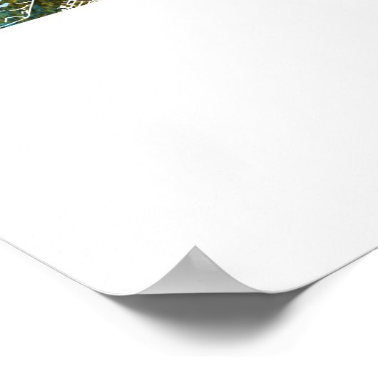 Kaart van Kaapstad Zuid-Afrika Poster (Hoek)