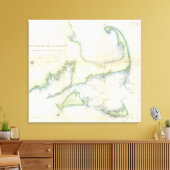  kaart van kabeljauw (1857) canvas afdruk (Insitu (Woonkamer))