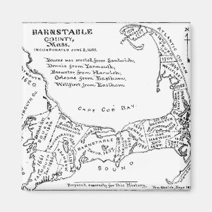 kaart van kabeljauw (1890) magneet