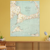  kaart van kabeljauw (1917) canvas afdruk (Insitu (Woonkamer))