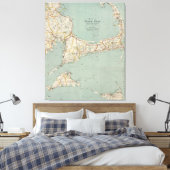  kaart van kabeljauw (1917) canvas afdruk (Insitu (Slaapkamer))