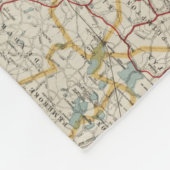  kaart van kabeljauw (1917) fleece deken (Hoek)