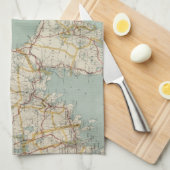  kaart van kabeljauw (1917) theedoek (Quarter Fold)