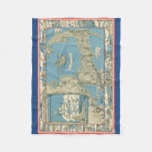  kaart van kabeljauw (1945) fleece deken (Voorkant)