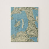 kaart van kabeljauw (1945) legpuzzel (Verticaal)