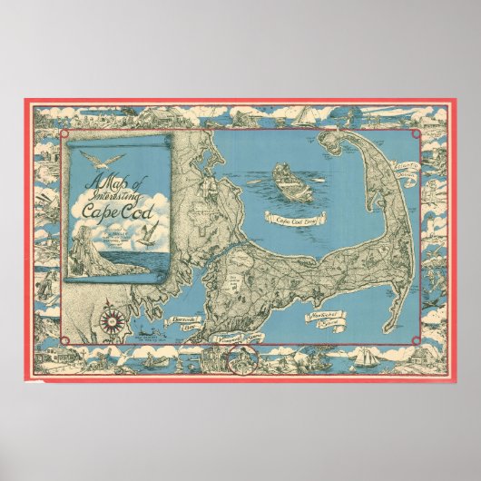 kaart van kabeljauw (1945) poster (Voorkant)