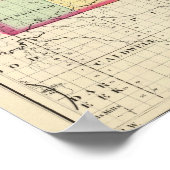 Kaart van Kalkaska County, Michigan Poster (Hoek)