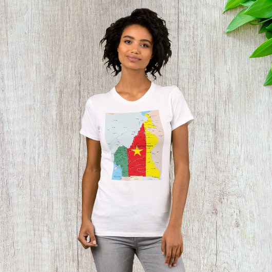 Kaart van Kameroense vrouwen T-shirt