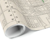  kaart van Kansas (1893) Cadeaupapier (Rol Hoek)