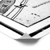  kaart van Kansas City Missouri (1901) BW Poster (Hoek)