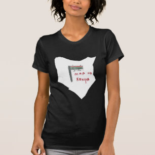 Kaart van Kenia T-shirt