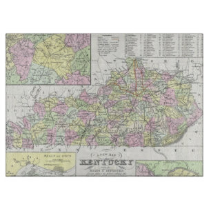kaart van Kentucky (1850) Snijplank
