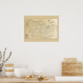  kaart van Key West Florida Poster (Keuken)