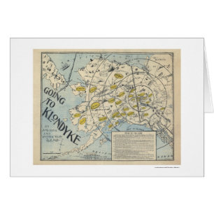 Kaart van Klondyke van een Board Game 1897