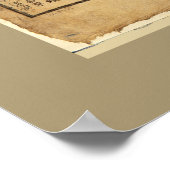 Kaart van Korea (1822) Poster (Hoek)