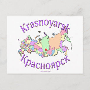 Kaart van Krasnoyarsk Rusland
