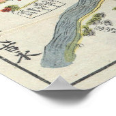  kaart van Kyoto Japan (1696) Poster (Hoek)