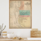  kaart van La Crosse WI (1874) Poster (Keuken)