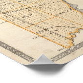 Kaart van La Porte County Poster (Hoek)