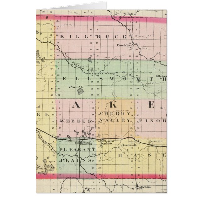 Kaart van Lake County, Michigan (Voorkant)