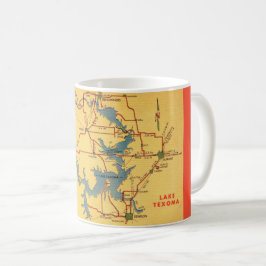 Kaart van Lake Texoma Koffiemok