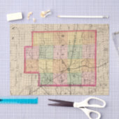 Kaart van Laper County, Michigan Tissuepapier (Craft)