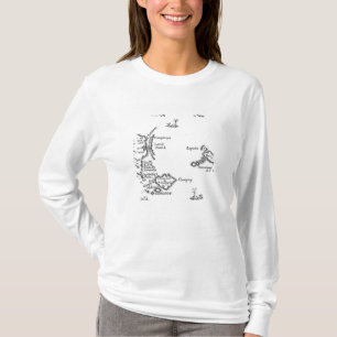 Kaart van Laputa, Balnibari, Luggnagg T-shirt