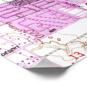  kaart van Las Vegas Nevada (1967) Poster (Hoek)