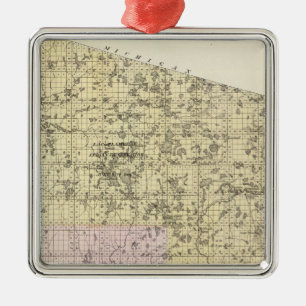 Kaart van Lincoln County Metalen Ornament