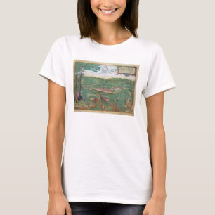 Kaart van Linz, van "Civitates Orbis Terrarum" doo T-shirt