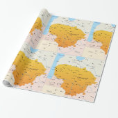 Kaart van Litouwen Cadeaupapier (Uitgerold)