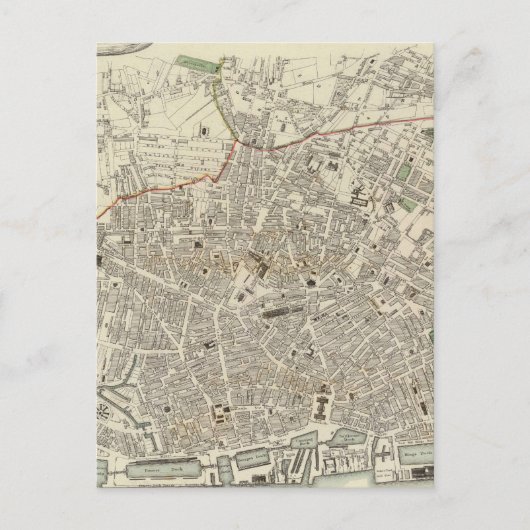 kaart van Liverpool England (1836) (Voorkant)