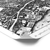 kaart van Londen (1677) Poster (Hoek)