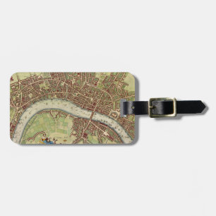  kaart van Londen (17e eeuw) Bagagelabel