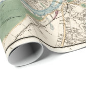  kaart van Londen (1853) Cadeaupapier (Rol Hoek)