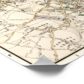  kaart van Londen (1853) Poster (Hoek)