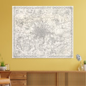  kaart van Londen (1855) Canvas Afdruk (Insitu (Woonkamer))