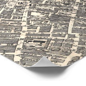 kaart van Londen (1899) 2 Poster (Hoek)