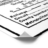 kaart van Londen (1911) Poster (Hoek)