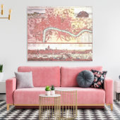 Kaart van Londen Canvas Afdruk (Insitu (Woonkamer))