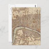  kaart van Londen Engeland (1807) (Voorkant / Achterkant)