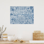 Kaart van Londen Poster (Keuken)