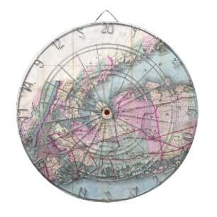  kaart van Long Island (1880) Dartbord