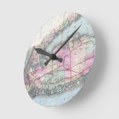 kaart van Long Island (1880) Ronde Klok (Hoek)