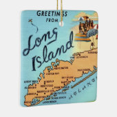  kaart van Long Island Keramisch Ornament (Rechts)