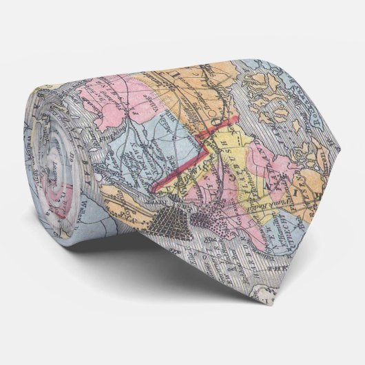 kaart van Long Island New York (1857) Stropdas (Opgerold)