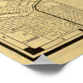  kaart van Los Angeles CA (1914) Poster (Hoek)