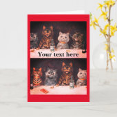 Kaart van Louis Wain kat (Gele Bloem)