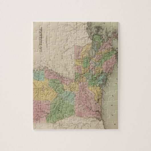 kaart van Louisiana (1838) Legpuzzel (Verticaal)